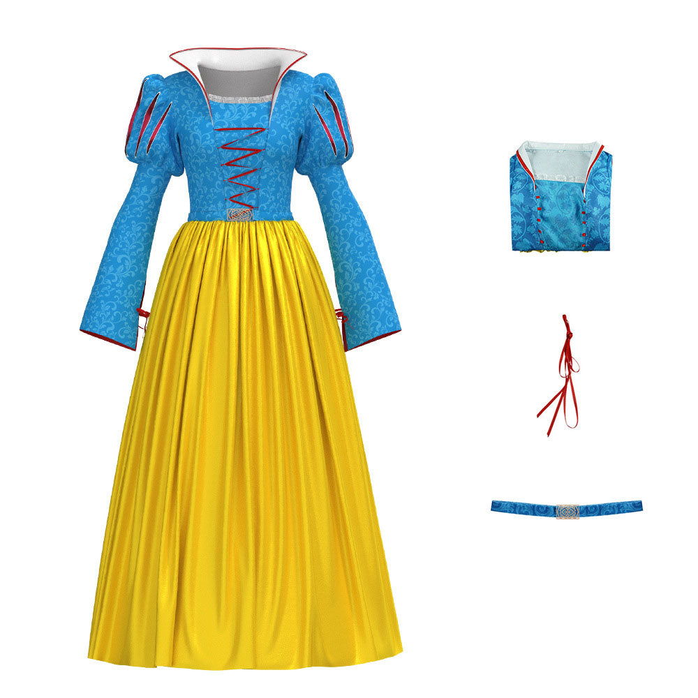 2025 Snow White Dress Cosplay Costume Halloween Party Carnival