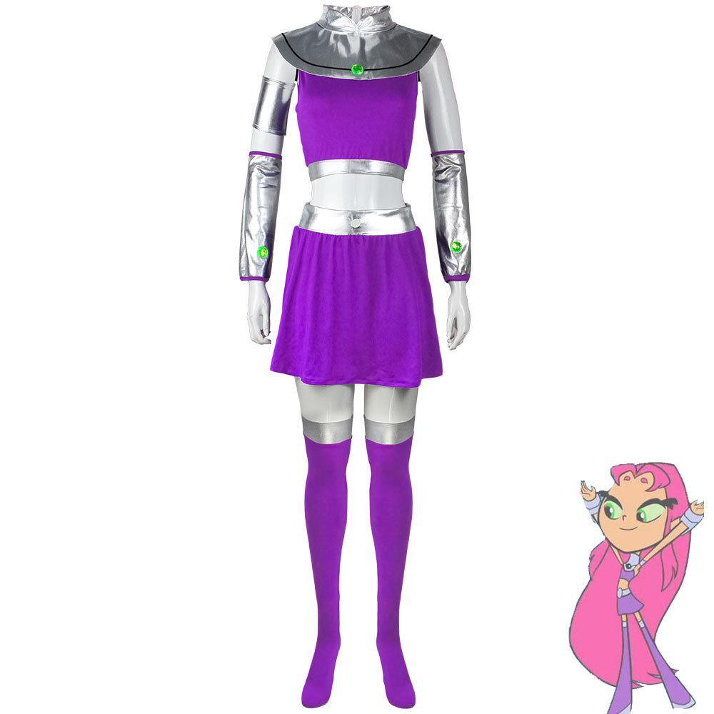 Starfire Costume Teen Titans Cosplay Halloween - Pajamasbuy