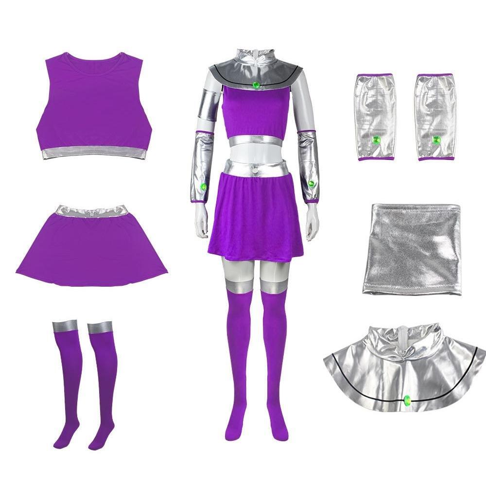 Starfire Costume Teen Titans Cosplay Halloween - Pajamasbuy