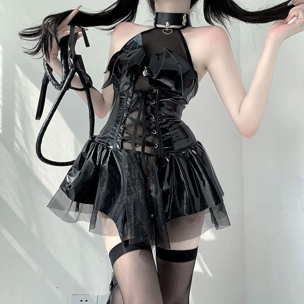 Witch Cosplay Costume Female Little Devil Perspective Skirt