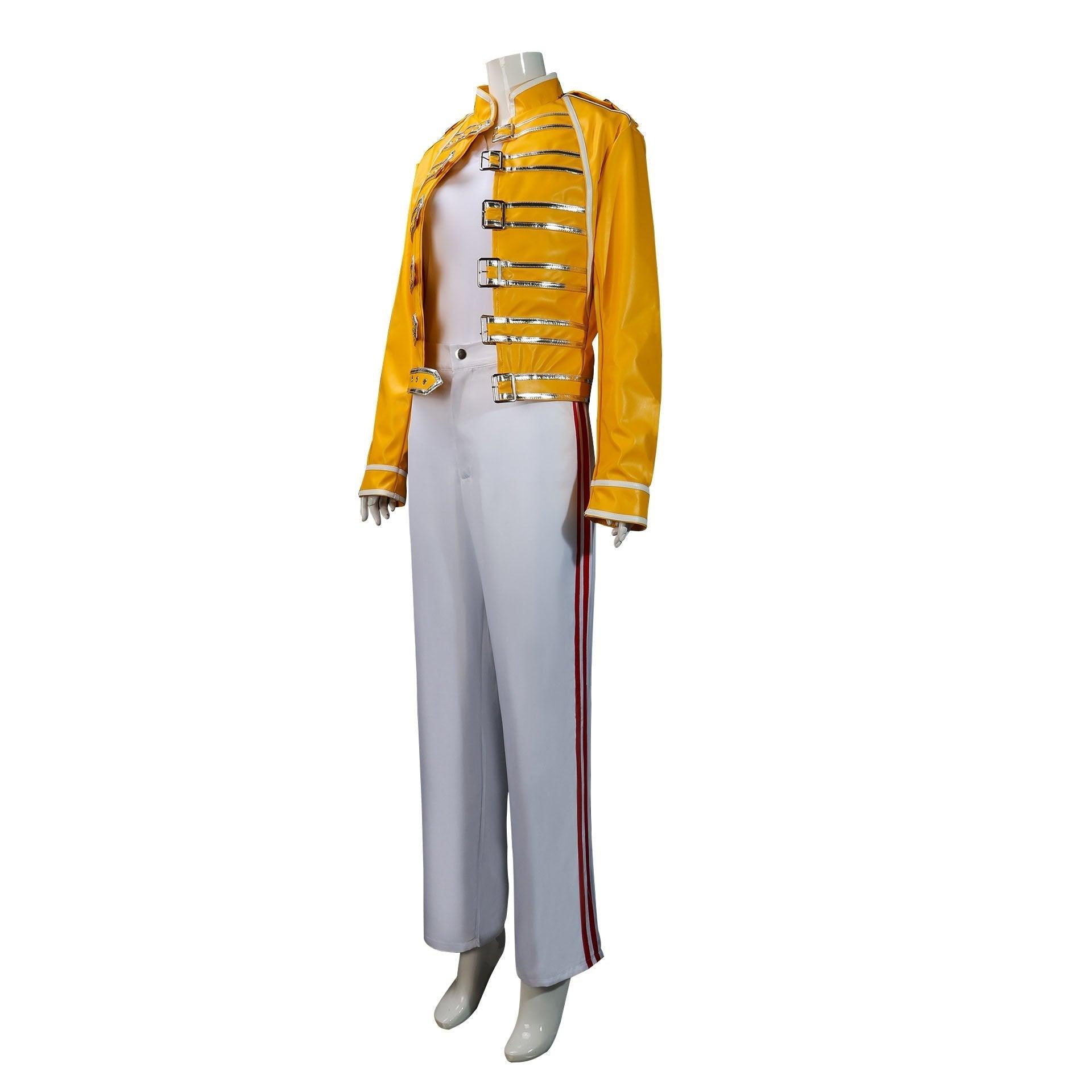 Freddie Mercury Cosplay Costume Queen's Lead Singer Outfit for Adults - Pajamasbuy