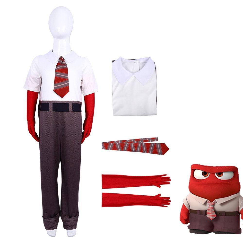 Inside Out 2 Anger Costume Halloween Stage Performance Outfit for Kids and Adults - Pajamasbuy